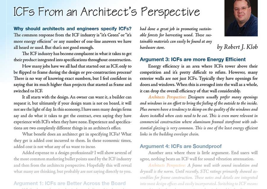 ICFs From an Architects Perspective