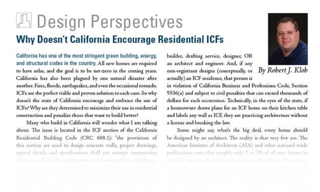Design Perspectives – Why Doesn’t California Encourage Residential ICFs