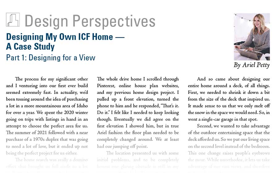 Designing My Own ICF Home — A Case Study Part 1