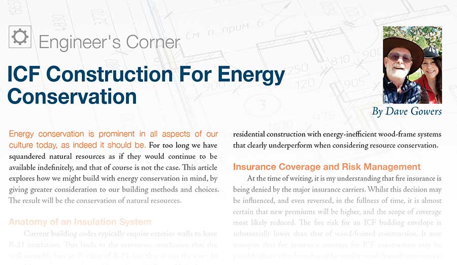 ICF Construction For Energy Conservation