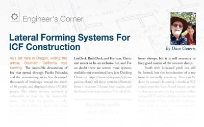 Lateral Forming Systems For ICF Construction